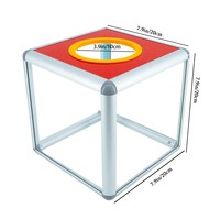 Boîte de vote en acrylique transparente avec cadre en aluminium robuste, boîte de dons pour tirage au sort et élections