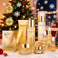 Ensemble de Soins de la Peau 10 Pièces Luxe OEM ODM au Sérum d'Or Hexapeptide-8 Bio, Crème Anti-Âge Éclaircissante et Blanchissante pour le Visage