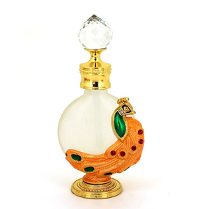 Flacon de parfum d'huile essentielle antique en verre vide fantaisie de luxe de 15 ml avec bâtonnet en verre - Product Image 4