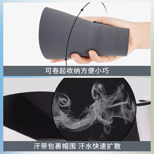 Chapeau de soleil à visière sans couture en soie glacée respirante, pliable, à large bord, pour adulte, idéal pour l'extérieur, grande circonférence de tête - Product Image 3