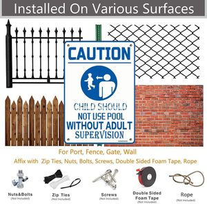 Panneaux de sécurité vitaux pour piscines, rappels de surveillance des enfants pour les piscines, les parcs aquatiques, les centres de villégiature et les arrière-cours résidentielles - Product Image 2