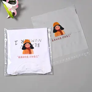 Self-Sealing Transparent Cello Bag Resealable Apparel Package with Gravure Printing Disposable OPP Shrink Bag