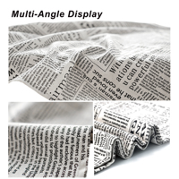 90x90cm Blanc Noir Polyester Impression de Lettres Nappe Boutique Promotion Presentation Decoration