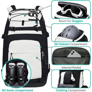 Zaino da Sci Grande Capacità Impermeabile 55L, Borsa per Scarponi da Sci e Snowboard con Scomparto per Casco, Borsa per Attrezzatura da Sci Outdoor - Product Image 4