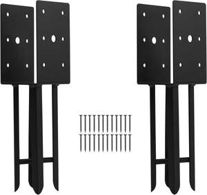 Anclaje <span class=keywords><strong>de</strong></span> poste en forma <span class=keywords><strong>de</strong></span> U, base <span class=keywords><strong>de</strong></span> poste <span class=keywords><strong>de</strong></span> 4x4 pulgadas <span class=keywords><strong>para</strong></span> <span class=keywords><strong>hormigón</strong></span>, soporte <span class=keywords><strong>de</strong></span> poste <span class=keywords><strong>de</strong></span> cubierta <span class=keywords><strong>de</strong></span> pérgola negra <span class=keywords><strong>de</strong></span> 3 mm <span class=keywords><strong>de</strong></span> espesor - Product Image 2