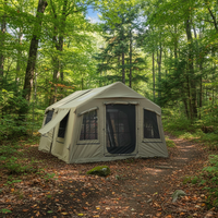 Tente gonflable de luxe en tissu de coton TC, grande, imperméable et portable pour les rassemblements familiaux et les activités de plein air