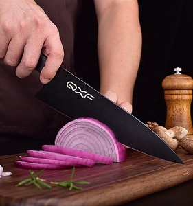 Nuevo <span class=keywords><strong>Amazon</strong></span> Venta caliente negro no-stick de Chef de cocina <span class=keywords><strong>juego</strong></span> de <span class=keywords><strong>cuchillos</strong></span> con bloque de - Product Image 3