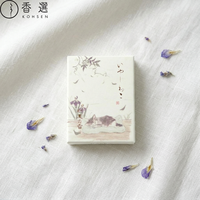 Encens en cône japonais Kyoto Kosaido, série Healing Cat, parfum floral vert toutes saisons, 15 pièces, arôme relaxant japonais de qualité supérieure