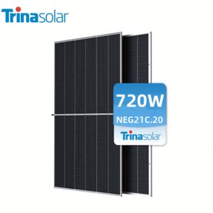 Paneles Solares Trina Solar Vertex N de 720W, 700W, 705W, 710W, 715W, 720W, 725W, Tipo N, TOPCon, Garantía de 25 Años, Vidrio Bifacial, Venta al Por Mayor - Product Image 1
