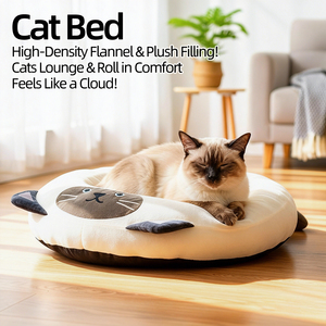 Poland Stock Siamese <b>Cat</b> Shaped <b>Plush</b> Bed 68cm Large Donut Pet Cushion EU Dropshipping Soft Flannel - Product Image 2