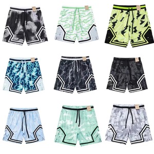 JY Wholesale Custom 25-26 High-Quality American Street Fashion Basketball Shorts and Football Shorts With Quick-dry Mesh Fabric - Product Image 1