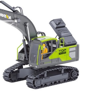 SJY-1661 Excavadora Eléctrica a Control Remoto de 12 Canales, Escala 1:18, Modelo Semi-Aleado, Juguete de Navidad para Niños, Uso Interior/Exterior - Product Image 4