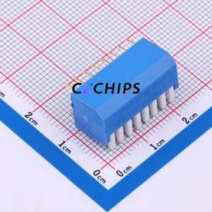 DP-8-B-T DIP Switch Through hole Component (THT),P=2.54mm Switch Piano Key Single Pole Single Throw 8 2.54mm - Product Image 2