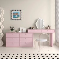 Commode de rangement et table de maquillage moderne de style européen en bois massif, pliable et amovible, avec tiroirs, pour la maison
