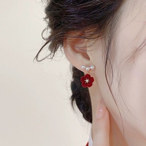 Dernières boucles d'oreilles géométrique damier fleur Design simple bijoux d'oreille en métal pour femmes été plage vacances accessoires - Product Image 5