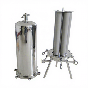 Cartouche filtrante en titane fritté de qualité alimentaire 0,2 1 3 5 10 30 100 microns pour filtration de gaz et d'eau en cuve sous pression 100L/heure Facile à utiliser - Product Image 1