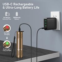 Mini lampe torche LED personnalisable OEM ODM avec logo, rechargeable USB-C, zoomable, en aluminium, pour randonnée en extérieur, urgence, vente en gros