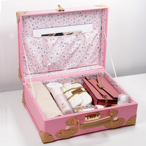 Logo personalizzato di fabbrica Vintage e grazioso bagaglio a mano per la notte custodia Non con ruote Mini baule in pelle per bambini - Product Image 4