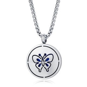 316L Stainless Steel Men's Vintage Box Chain Aroma <b>Locket</b> Essential Oil Diffuser Necklace for Anniversary - Product Image 1
