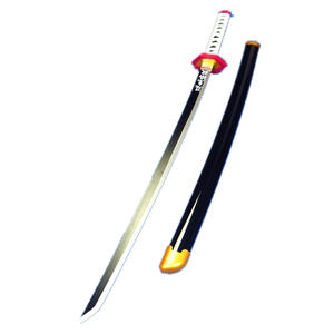 Cosplay Anime spade speciale coltello di cacciatrice di demoni nero Katana Zaher bambù Anime Texture originale bambini immagine Unisex ZHUDAO