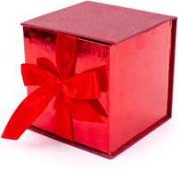 Boîte cadeau de luxe en papier pailleté avec ruban de tirage et garniture décorative pour l'emballage de chapeaux ou les cadeaux d'entreprise, cadeaux souvenirs, emballage