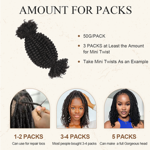 Ekstensi Rambut Afro Kinky Bulk Virgin Brazil 8-Inci Grade 10A untuk Dreadlock Twist Braiding Paket Besar 9A Rambut Manusia Malaysia - Product Image 2