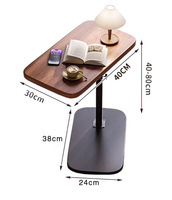 Petite table d'appoint en métal à hauteur réglable, table relevable pour canapé, table de chevet pour chambre à coucher, balcon ou support de rangement pour ordinateur dans le salon
