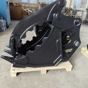 Pince <span class=keywords><strong>hydraulique</strong></span> compacte pour mini-excavatrice de 0,8 à 5 tonnes, pince de godet pour aménagement paysager, manutention de roches et de grumes, à souder, NM400 - Product Image 1