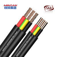 100M/Rolle AS/NZS Standard PVC-isoliertes 0,75mm 1mm 1,5mm 2,5mm 4mm 6mm 10mm 3-adriges Elektrisches Flexibles Flachkabel