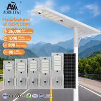 Parking extérieur de haute qualité étanche Ip65 60w 120w 180w 240w 300w 360w intégré tout en un lampadaire solaire LED