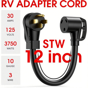 RV <span class=keywords><strong>Power</strong></span> Adapter cắm trại dây 50amp Nam để 30amp Nữ 12 inch 10/3 STW NEMA14-50P 50 amp nam cắm để TT-30R 30 amp nữ - Product Image 2