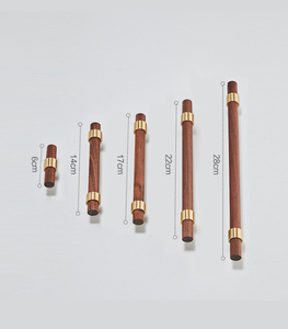 Poignées de <span class=keywords><strong>meubles</strong></span> monotrou en laiton noyer pour armoires armoires commodes applicables pour cuisine chambre à coucher - Product Image 1