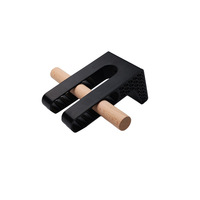 Support mural pour vélos de route et de montagne en bois de hêtre noir et plastique, rangement durable pour pneus de 35-65 mm, utilisation en intérieur