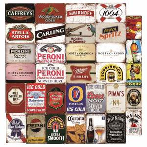 Großhandel Metall Werbung Zeichen Wand dekorationen Retro-Stil Cola Bier Zeichen Metall Wandbehang Platte Vintage dekorative Plakette - Product Image 1