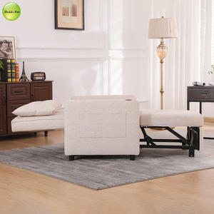 Sofá extraíble de <span class=keywords><strong>1</strong></span> asiento <span class=keywords><strong>barato</strong></span> al por mayor, sofá <span class=keywords><strong>cama</strong></span> convertible de tela de lino para salón, <span class=keywords><strong>sillón</strong></span> plegable para dormir perezoso, sofá <span class=keywords><strong>cama</strong></span> 5579 - Product Image 2