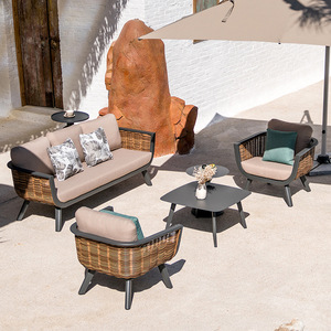 Hot Selling Garden Furniture Lounge Set Villa Leisure Pe <b>rattan</b> Aluminum Alloy <b>Sofa</b> Outdoor Lounge Sectional <b>Sofa</b> Furniture Set - Product Image 2