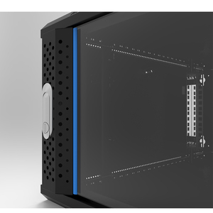 Para cableado de datos, puerta de vidrio de 19 "con marco de puerta perforado de arco, estante montado en la pared de red - Product Image 6