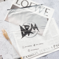 Petit sac d'emballage transparent à fermeture éclair en plastique pvc eva pour vêtements avec logo personnalisé