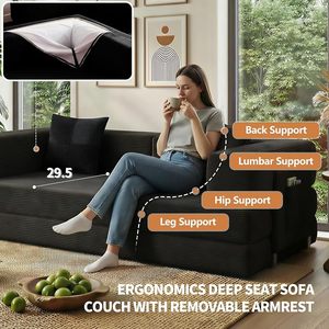 Sofá Cama Futón Convertible Moderno en Forma de L de 78.8 Pulgadas, Sofá Comprimido al Vacío sin Estructura, Multifuncional para Sala de Estar o Apartamento - Product Image 4