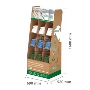 Tùy Chỉnh T-Shirt Tông Hiển Thị Sàn Kệ Với 9 Túi & Cơ Sở Bán Lẻ Giấy Hiển Thị Giá Quần Áo Sóng Hiển Thị Đứng - Product Image 6