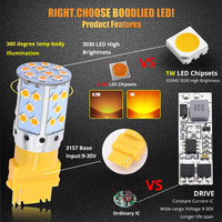 HOLY P27W 3156 Canbus IP65 12V/24V Led 3030 35SMD DRL Feux de signalisation de direction de voiture T25