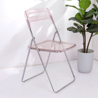 Chaise pliante portable pour le bureau à domicile ou les événements en plein air Cadre en métal léger et siège en plastique Design moderne pour l'école