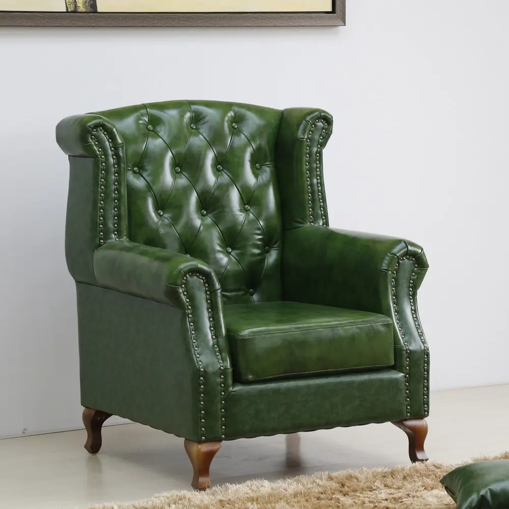 (SP-HC603) commerciale di alta qualità ala singola sedia divano moderno nordico in pelle accento sedie a sdraio