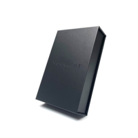 Boîte à bijoux magnétique personnalisée de luxe en papier carton noir à rabat anneau de glace boucle d'oreille collier cubain emballage de luxe pour hommes pour leur