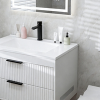 Meuble-lavabo mural moderne 4Modern avec vasque et 2 tiroirs