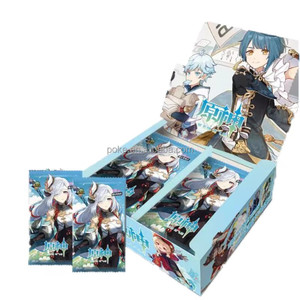 Venta al por mayor, 48 cajas, tarjeta de colección TCG, caja de refuerzo, juguetes de mesa raros para la familia, regalo para niños, <span class=keywords><strong>juego</strong></span> de Anime, tarjetas de impacto Genshin - Product Image 1