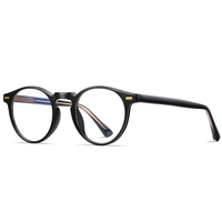 Montures optiques en cristal de marque pour femmes, forme ronde, anti-lumière bleue, montures de lunettes transparentes