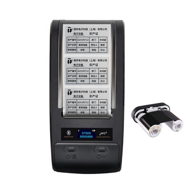 DeTonger 300dpi DT60S Handheld Portable Printer RFID PET Tag Printer Industrial Thermal Transfer Printer