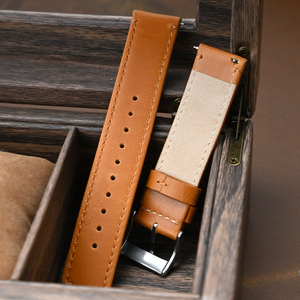 Correa de Reloj de Cuero Retro de Liberación Rápida, Correa de Repuesto Vintage de Cuero Curtido al Aceite de 18mm 20mm 22mm para Relojes <span class=keywords><strong>Longines</strong></span> - Product Image 3