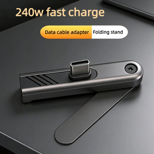 Wholesale 240W Super-<b>Fast</b> <b>Charging</b> <b>Type</b>-<b>C</b> Data <b>Cable</b> with Phone Stand and Zinc Alloy Adapter Compatible with for for - Product Image 1
